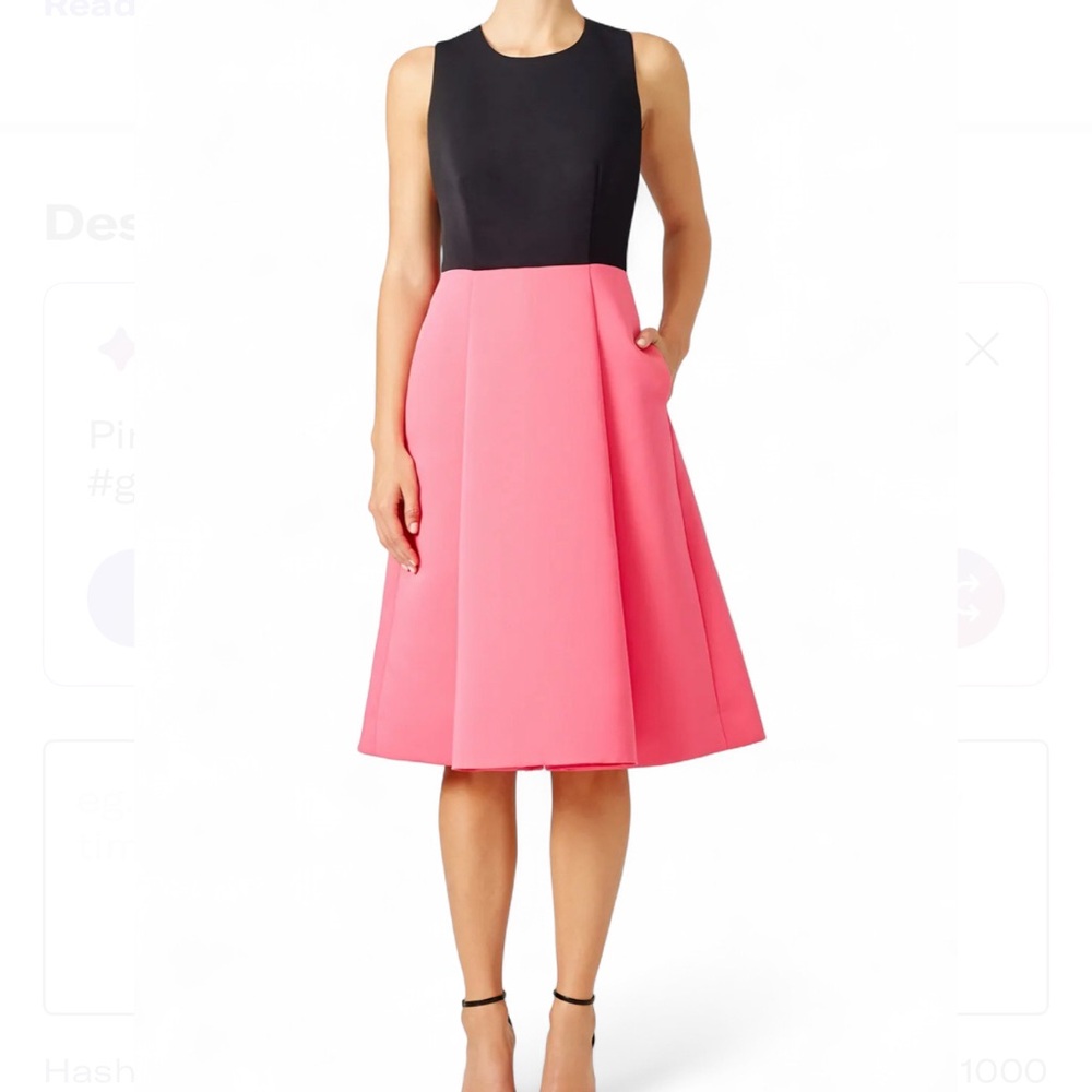 Kate Spade Pink & Black Colorblock Bow Dress (Size 4)